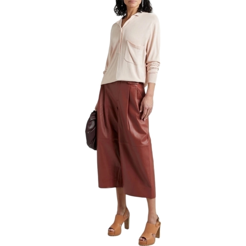 EQUIPMENT Adit Long Sleeve Polo Shirt, Size Medium, Blush, NWT